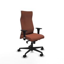 Piqueras y Crespo Albacete dirección sincro bali marrón brazos 1D cromados base nailon ruedas 65 nailon