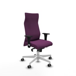 Piqueras y Crespo Albacete dirección sincro similpiel morado brazos 1D cromados base blanca ruedas 65 engomadas
