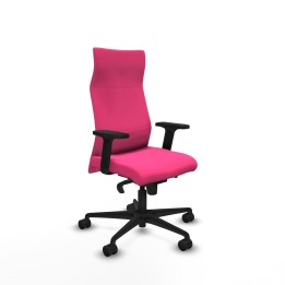 Piqueras y Crespo Albacete dirección sincro similpiel rosa brazos 2D base nailon ruedas 65 nailon