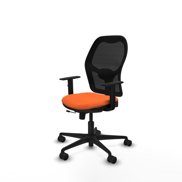 Piqueras y Crespo Jorquera traslack malla negra bali naranja brazos 1D base nailon ruedas 65mm nailon