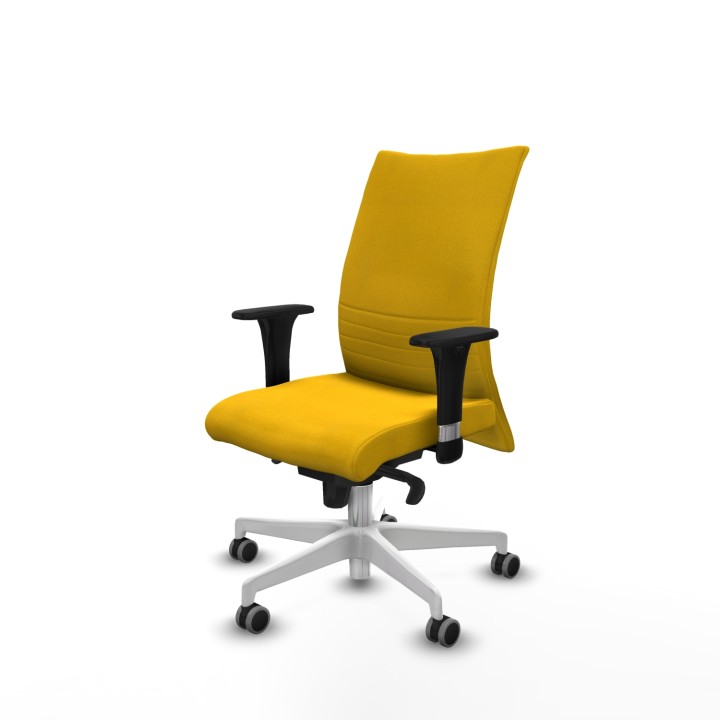 Piqueras y Crespo Albacete confidente sincro bali amarillo brazos 1D base blanca ruedas 65mm engomadas
