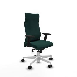 Piqueras y Crespo Albacete dirección sincro similpiel verde botella brazos 2D base blanca ruedas 65 nailon