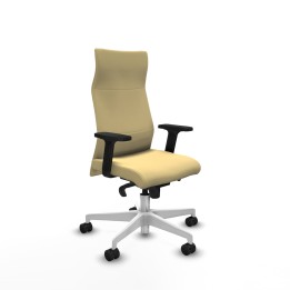 Piqueras y Crespo Albacete dirección sincro similpiel crema brazos 2D base blanca ruedas 65 nailon