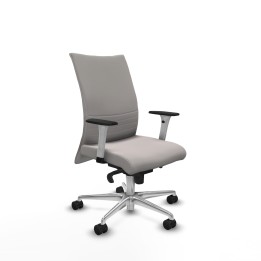 Piqueras y Crespo Albacete confidente sincro similpiel blanco brazos 1D blancos base aluminio ruedas 65 mm nailon