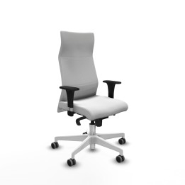 Piqueras y Crespo Albacete dirección sincro bali blanco brazos 1D cromados base blanca ruedas 65 engomadas