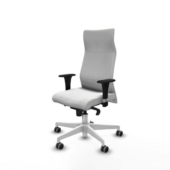 Piqueras y Crespo Albacete dirección sincro bali blanco brazos 1D cromados base blanca ruedas 65 engomadas