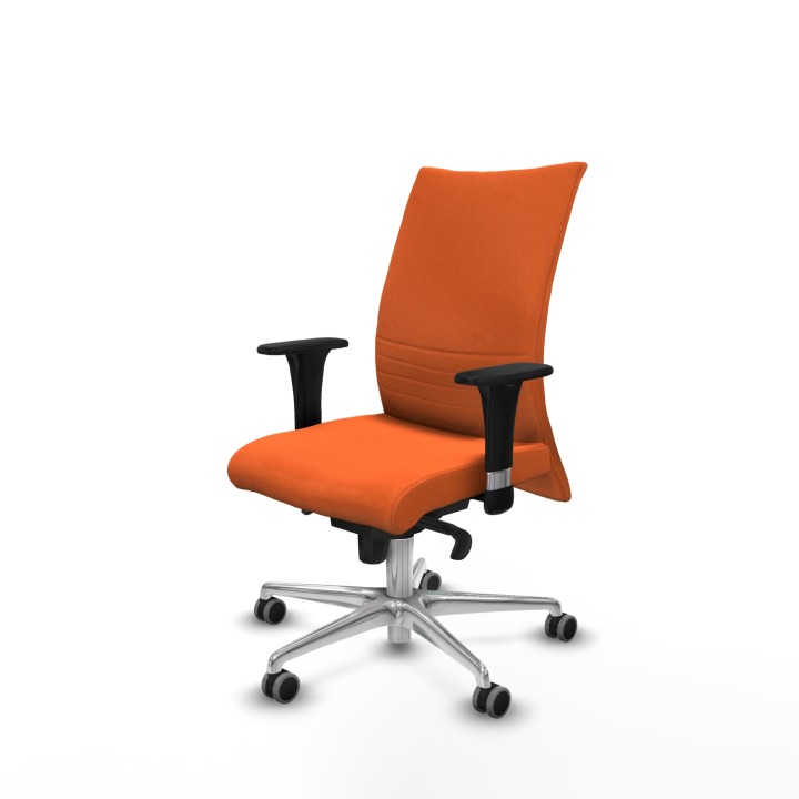 Piqueras y Crespo Albacete confidente sincro bali naranja brazos 1D base aluminio ruedas 65mm engomadas