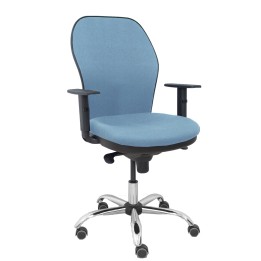 Piqueras y Crespo Silla Jorquera respaldo bali azul cielo asiento bali azul cielo base cromada y ruedas parqu