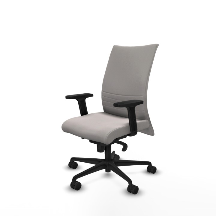 Piqueras y Crespo Albacete confidente sincro similpiel blanco brazos 2D base nailon ruedas 65 mm nailon