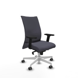 Piqueras y Crespo Albacete confidente sincro bali gris oscuro brazos 2D base blanca ruedas 65mm engomadas