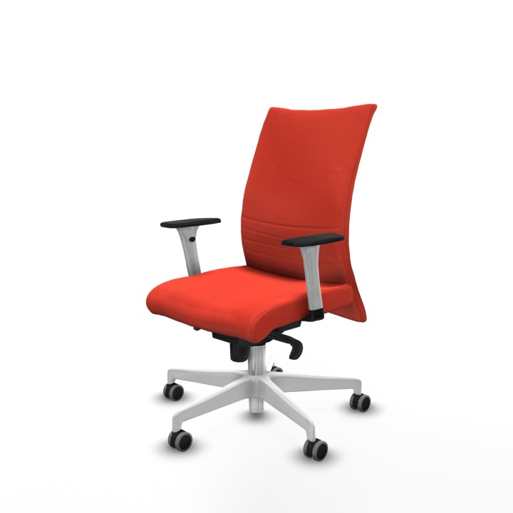 Piqueras y Crespo Albacete confidente sincro bali naranja oscuro brazos 1D blancos base blanca ruedas 65mm engomadas