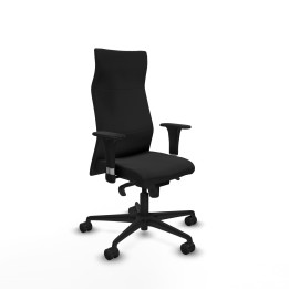 Piqueras y Crespo Albacete XL sincro similpiel negro brazos 1D base nailon ruedas 65 mm nailon
