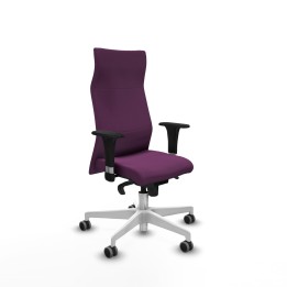 Piqueras y Crespo Albacete XL sincro similpiel morado brazos 1D base blanca ruedas 65mm engomadas