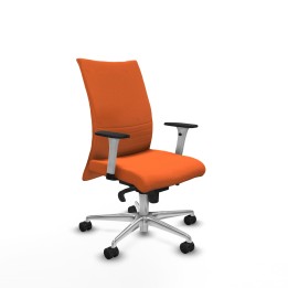 Piqueras y Crespo Albacete confidente sincro bali naranja brazos 1D blancos base aluminio ruedas 65 mm nailon