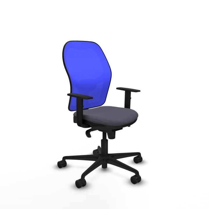 Piqueras y Crespo Jorquera sincro malla azul bali gris oscuro brazos 1D base nailon ruedas 65mm nailon