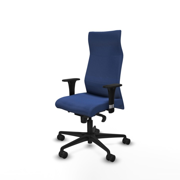 Piqueras y Crespo Albacete dirección sincro bali azul marino brazos 1D cromados base nailon ruedas 65 nailon
