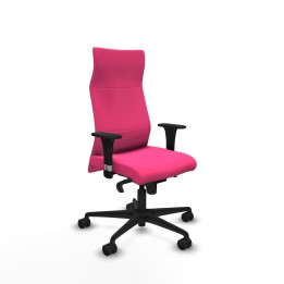 Piqueras y Crespo Albacete XL sincro similpiel rosa brazos 1D base nailon ruedas 65 mm nailon