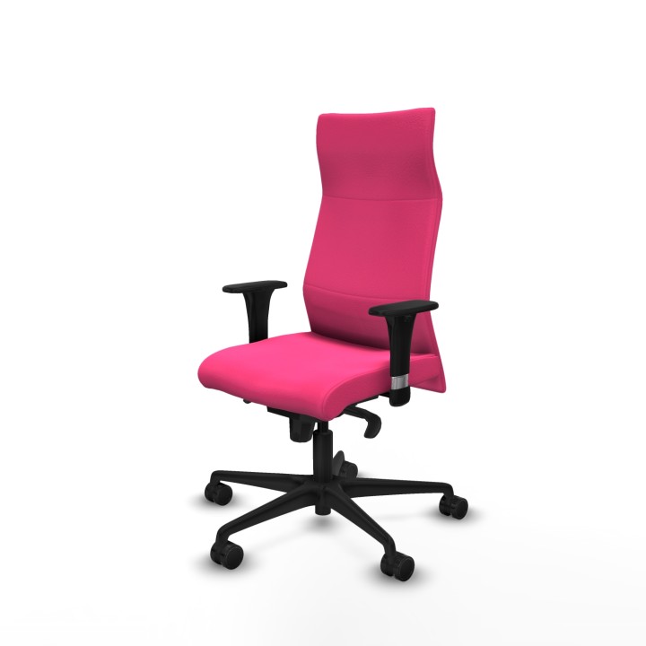 Piqueras y Crespo Albacete XL sincro similpiel rosa brazos 1D base nailon ruedas 65 mm nailon