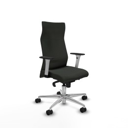 Piqueras y Crespo Albacete dirección sincro bali negro brazos 1D blancos base aluminio ruedas 65 nailon