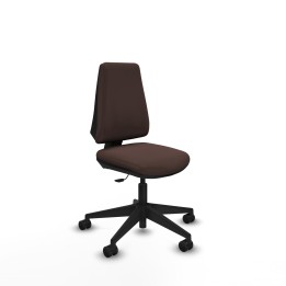 Piqueras y Crespo Elche CP similpiel marrón oscuro base piramidal ruedas nailon 65mm