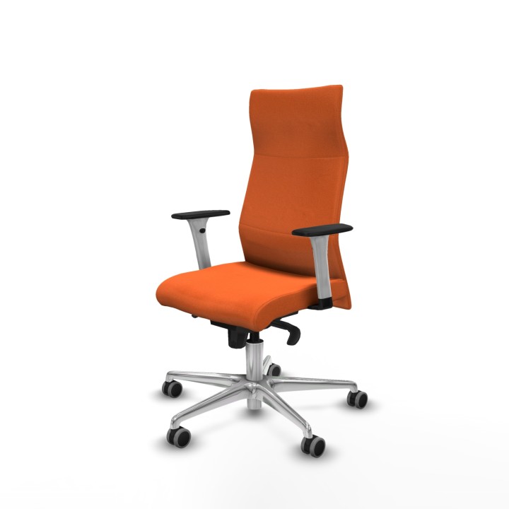 Piqueras y Crespo Albacete dirección sincro bali naranja brazos 1D blancos base aluminio ruedas 65 engomadas