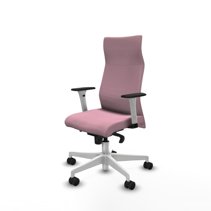Piqueras y Crespo Albacete dirección sincro bali rosa brazos 1D blancos base blanca ruedas 65 nailon