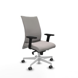 Piqueras y Crespo Albacete confidente sincro similpiel blanco brazos 2D base blanca ruedas 65mm engomadas