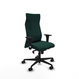 Piqueras y Crespo Albacete dirección sincro similpiel verde botella brazos 1D cromados base nailon ruedas 65 nailon