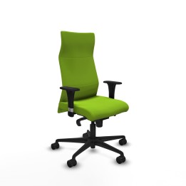 Piqueras y Crespo Albacete XL sincro similpiel pistacho brazos 1D base nailon ruedas 65 mm nailon