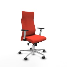 Piqueras y Crespo Albacete dirección sincro bali naranja oscuro brazos 1D blancos base aluminio ruedas 65 engomadas