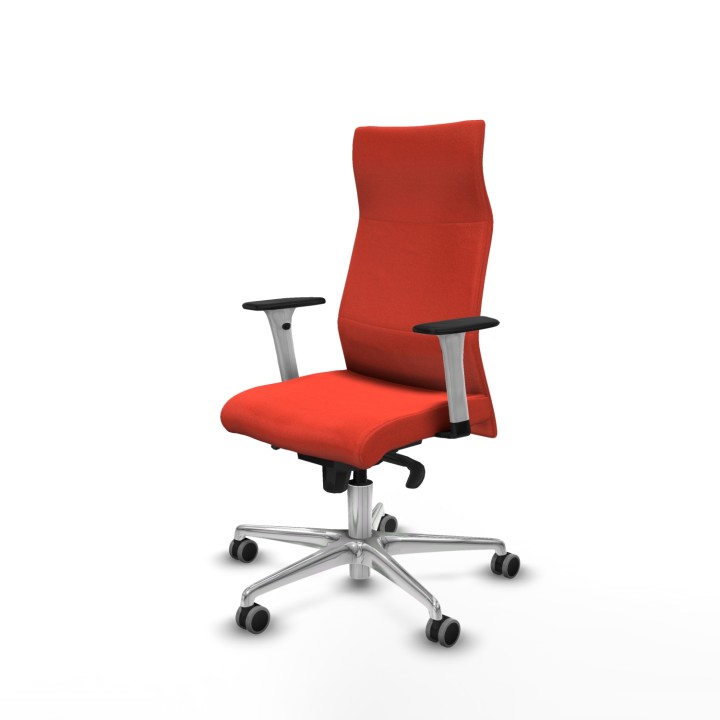 Piqueras y Crespo Albacete dirección sincro bali naranja oscuro brazos 1D blancos base aluminio ruedas 65 engomadas
