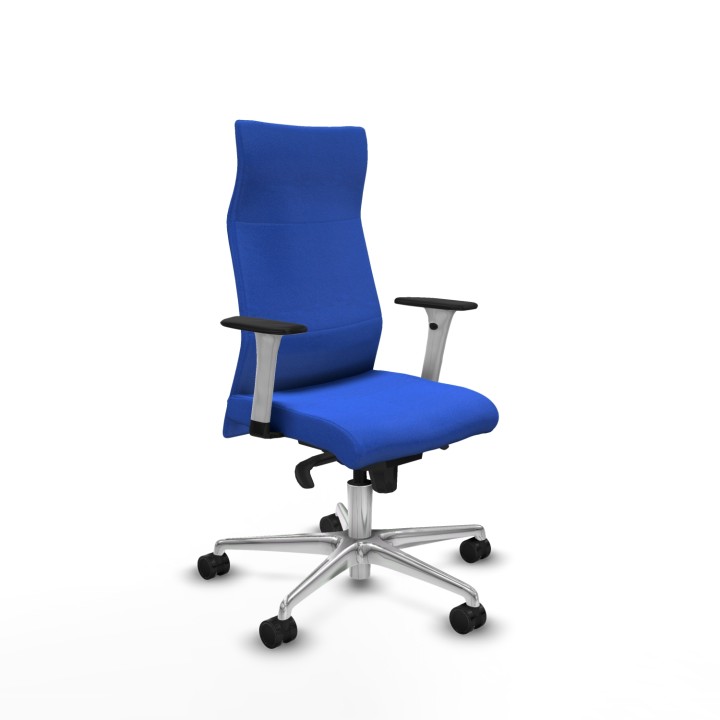 Piqueras y Crespo Albacete dirección sincro bali azul brazos 1D blancos base aluminio ruedas 65 nailon