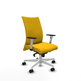 Piqueras y Crespo Albacete confidente sincro bali amarillo brazos 1D blancos base blanca ruedas 65 mm nailon
