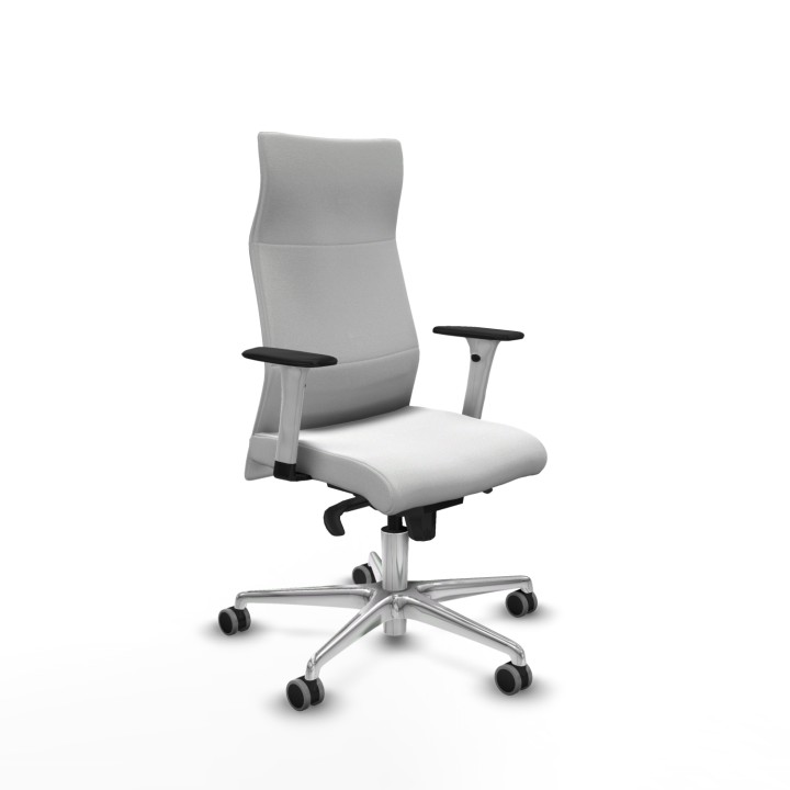 Piqueras y Crespo Albacete dirección sincro bali blanco brazos 1D blancos base aluminio ruedas 65 engomadas