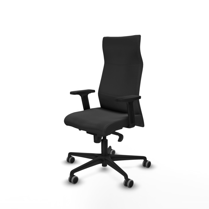 Piqueras y Crespo Albacete dirección sincro similpiel gris oscuro brazos 2D base nailon ruedas 65 engomadas