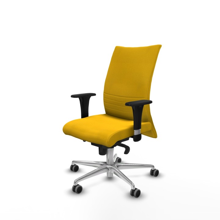 Piqueras y Crespo Albacete confidente sincro bali amarillo brazos 1D base aluminio ruedas 65mm engomadas
