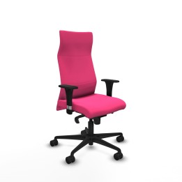 Piqueras y Crespo Albacete dirección sincro similpiel rosa brazos 1D cromados base nailon ruedas 65 nailon