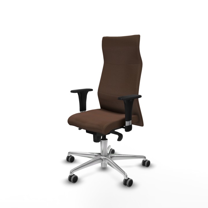 Piqueras y Crespo Albacete XL sincro bali marrón oscuro brazos 1D base aluminio ruedas 65mm engomadas