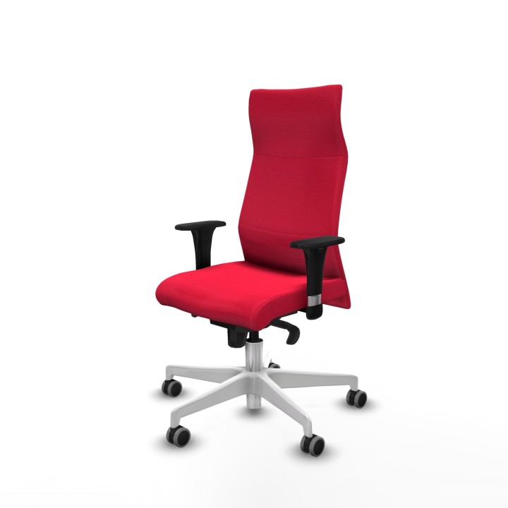 Piqueras y Crespo Albacete dirección sincro bali rojo brazos 1D cromados base blanca ruedas 65 engomadas