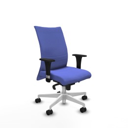 Piqueras y Crespo Albacete confidente sincro bali azul claro brazos 1D base blanca ruedas 65 mm nailon