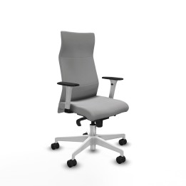 Piqueras y Crespo Albacete dirección sincro bali gris claro brazos 1D blancos base blanca ruedas 65 nailon