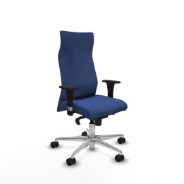Piqueras y Crespo Albacete XL sincro bali azul marino brazos 1D base aluminio ruedas 65 mm nailon