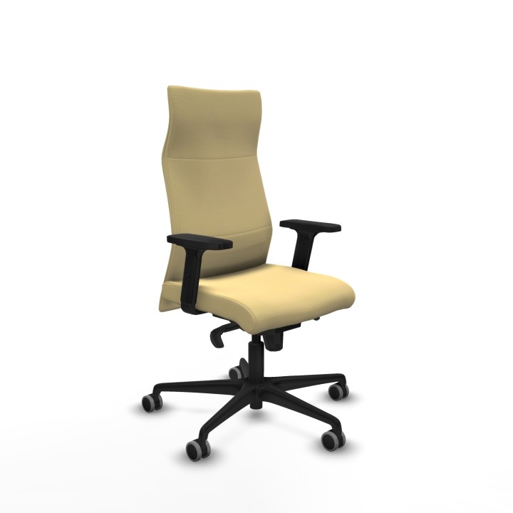 Piqueras y Crespo Albacete dirección sincro similpiel crema brazos 2D base nailon ruedas 65 engomadas