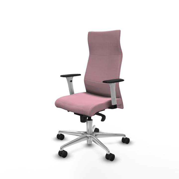 Piqueras y Crespo Albacete dirección sincro bali rosa brazos 1D blancos base aluminio ruedas 65 nailon