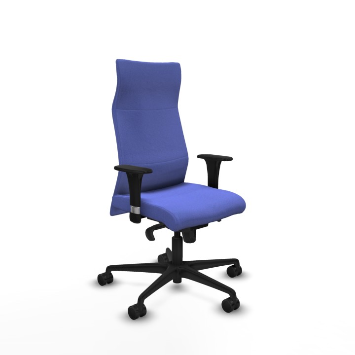 Piqueras y Crespo Albacete dirección sincro bali azul claro brazos 1D cromados base nailon ruedas 65 nailon