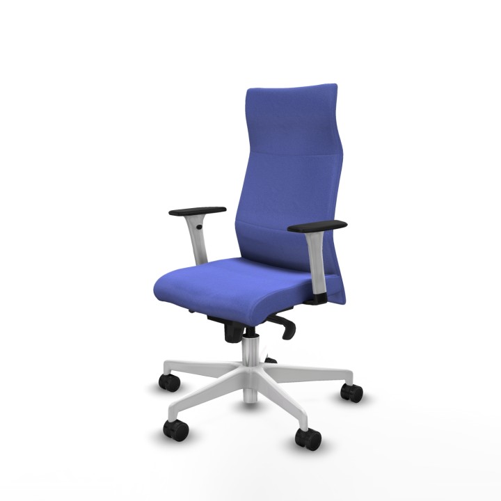 Piqueras y Crespo Albacete dirección sincro bali azul claro brazos 1D blancos base blanca ruedas 65 nailon