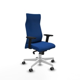Piqueras y Crespo Albacete dirección sincro similpiel azul brazos 2D base blanca ruedas 65 engomadas