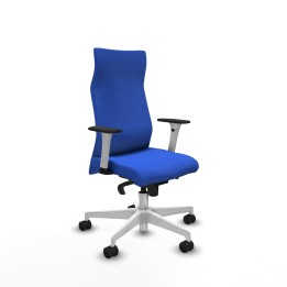 Piqueras y Crespo Albacete dirección sincro bali azul brazos 1D blancos base blanca ruedas 65 nailon