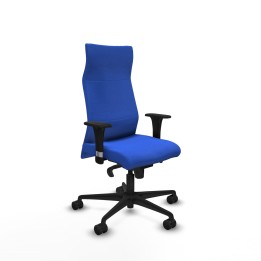 Piqueras y Crespo Albacete dirección sincro bali azul brazos 1D cromados base nailon ruedas 65 nailon
