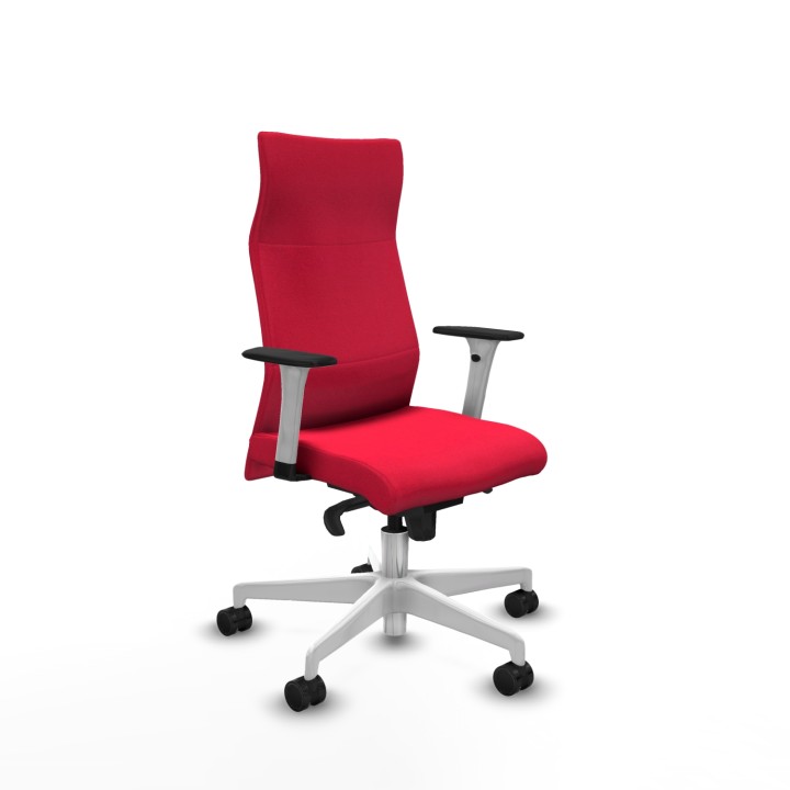 Piqueras y Crespo Albacete dirección sincro bali rojo brazos 1D blancos base blanca ruedas 65 nailon